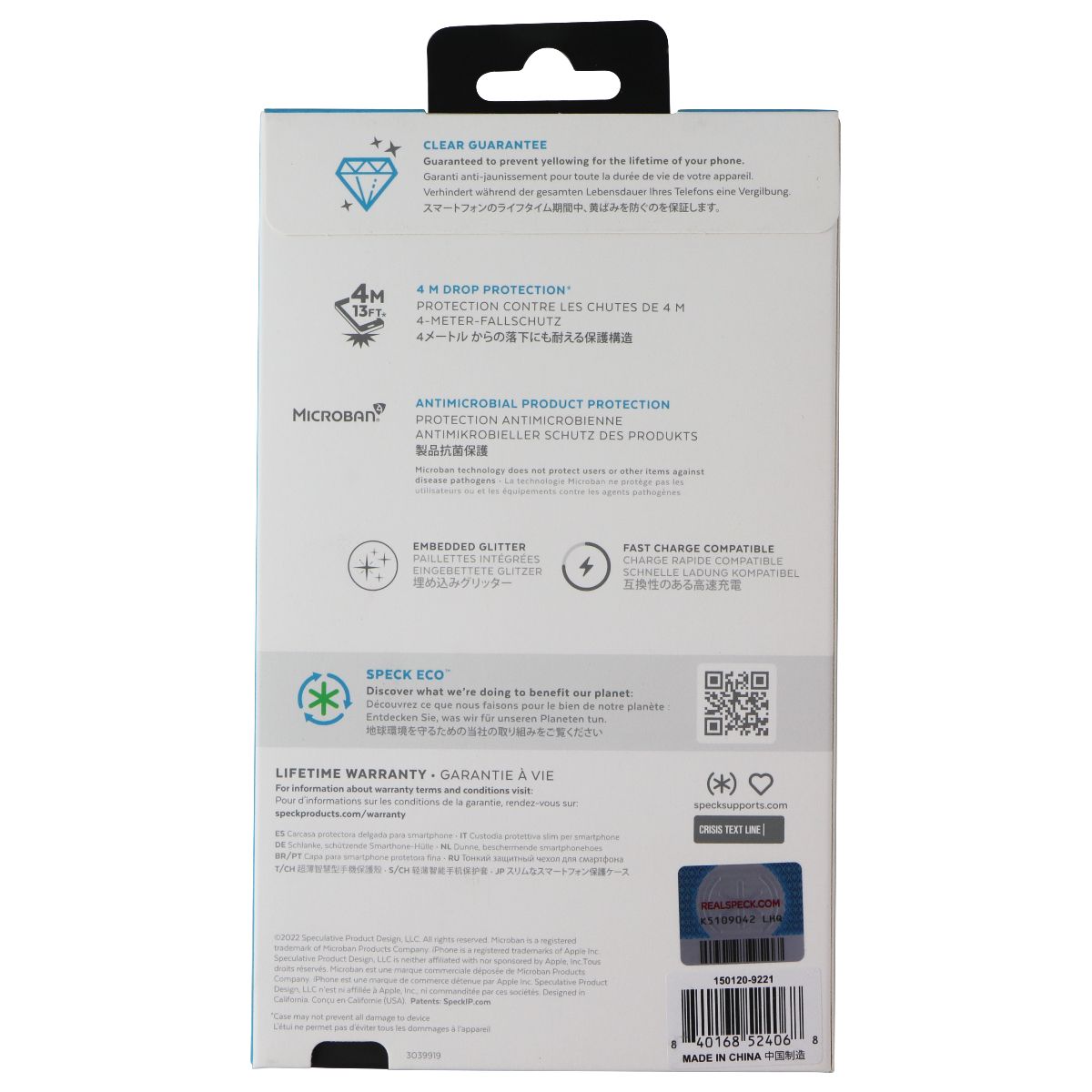 Speck Presidio Perfect-Clear Case for Apple iPhone 14 Plus - Glitter Cell Phone - Cases, Covers & Skins Speck - Simple Cell Bulk Wholesale Pricing - USA Seller