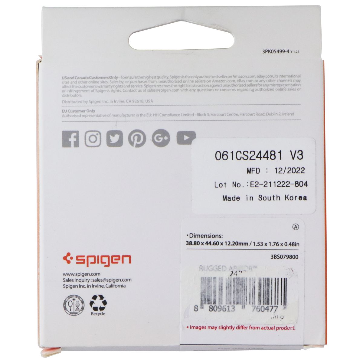 Spigen Rugged Armor Case for Apple Watch 9/8/SE2/7/6/5/4 41-40mm - Rose Gold Smart Watch Accessories - Smart Watch Cases Spigen - Simple Cell Bulk Wholesale Pricing - USA Seller