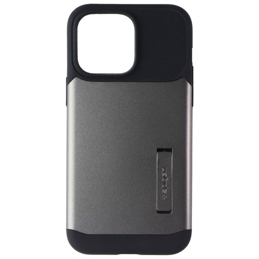 Spigen Slim Armor Case w/ Kickstand for Apple iPhone 14 Pro Max - Gunmetal Cell Phone - Cases, Covers & Skins Spigen - Simple Cell Bulk Wholesale Pricing - USA Seller
