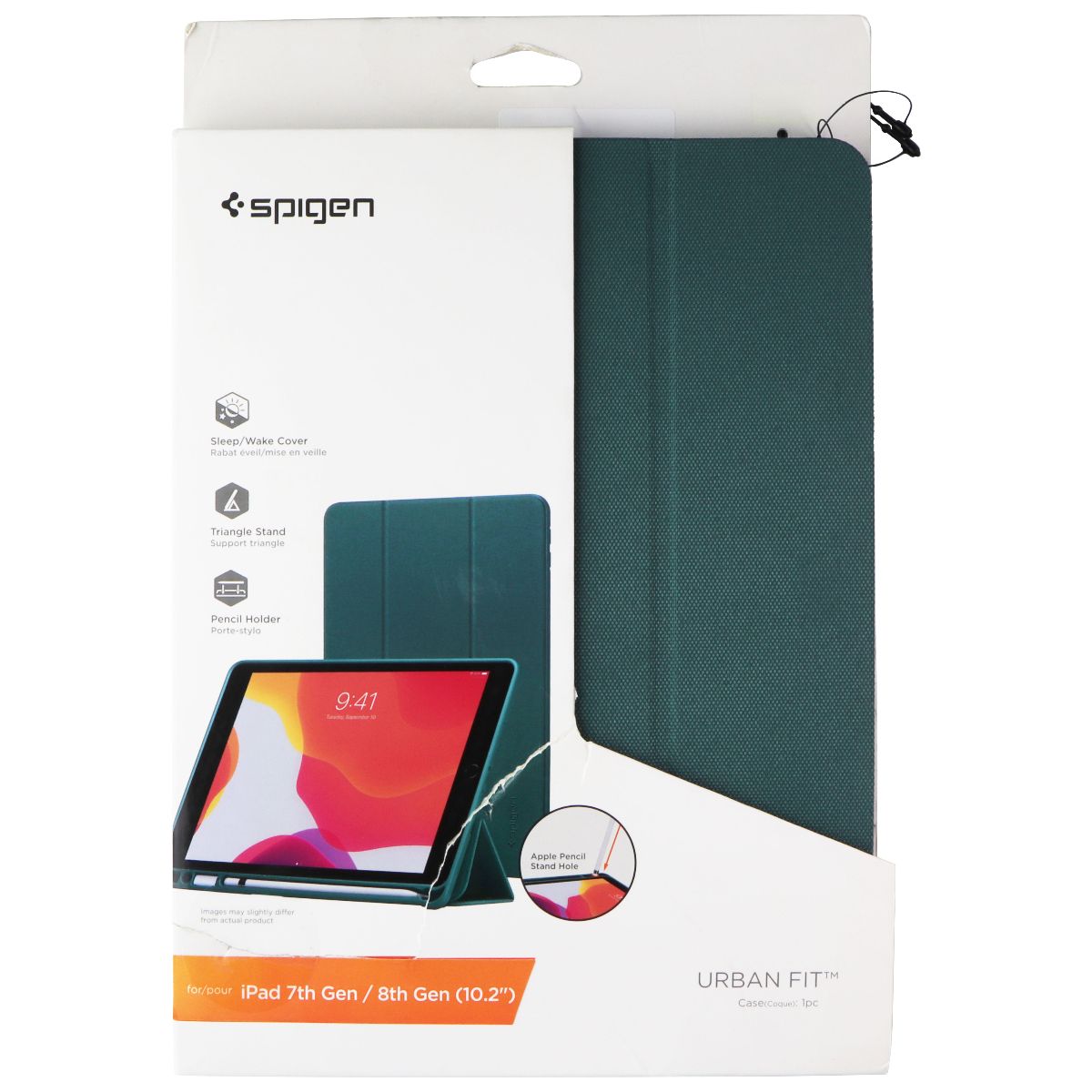 Spigen Urban Fit Case for iPad 10.2-in (8th/7th Gen) with Pencil Holder - Green iPad/Tablet Accessories - Cases, Covers, Keyboard Folios Spigen - Simple Cell Bulk Wholesale Pricing - USA Seller