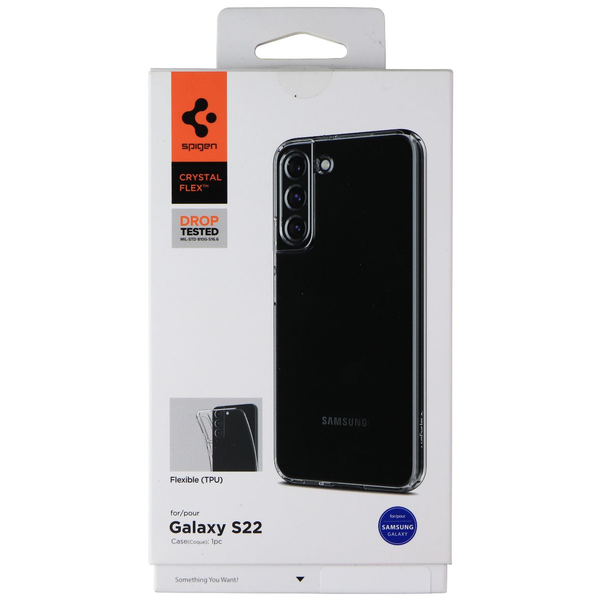 Spigen Crystal Flex Series Case for Samsung Galaxy S22 - Clear Cell Phone - Cases, Covers & Skins Spigen - Simple Cell Bulk Wholesale Pricing - USA Seller