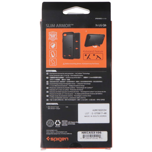 Spigen Slim Armor Kickstand Case with Air Cushion for LG Q6 - Black Cell Phone - Cases, Covers & Skins Spigen - Simple Cell Bulk Wholesale Pricing - USA Seller