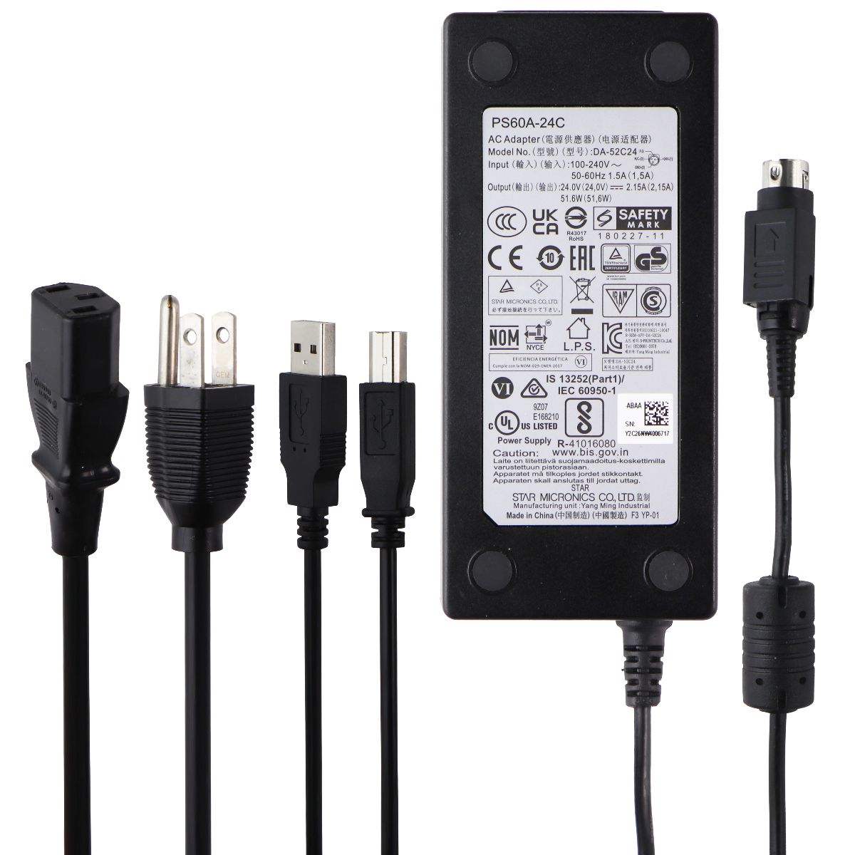 Star Micronics mC-Print3 LAN / USB Thermal POS Printer - Black (39654110) Office Equipment - Printers Star Micronics - Simple Cell Bulk Wholesale Pricing - USA Seller