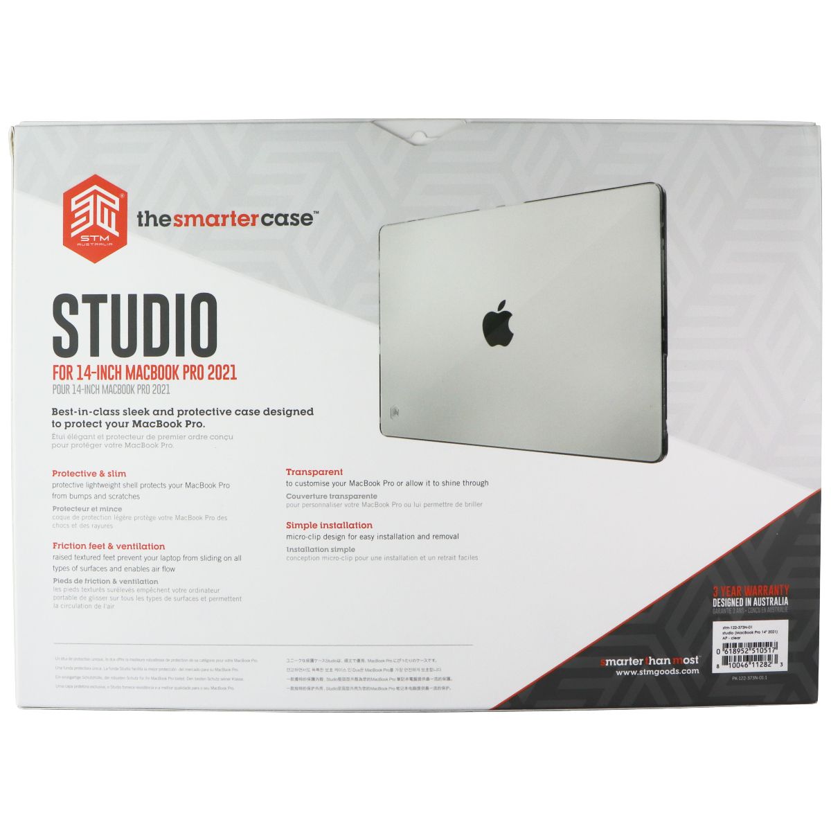 STM Studio Case for Macbook Pro 2021 14-inch - Clear iPad/Tablet Accessories - Cases, Covers, Keyboard Folios STM - Simple Cell Bulk Wholesale Pricing - USA Seller