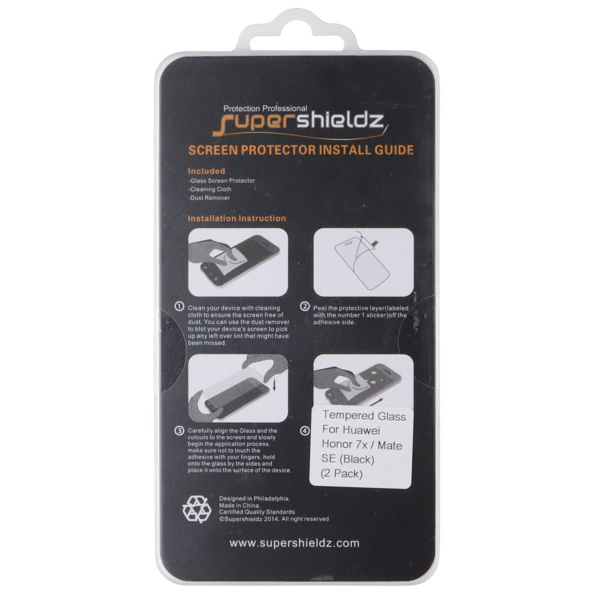 SuperShieldz Glass Screen Protector for Huawei Honor 7X/Mate SE - Clear Cell Phone - Screen Protectors SuperShieldz - Simple Cell Bulk Wholesale Pricing - USA Seller