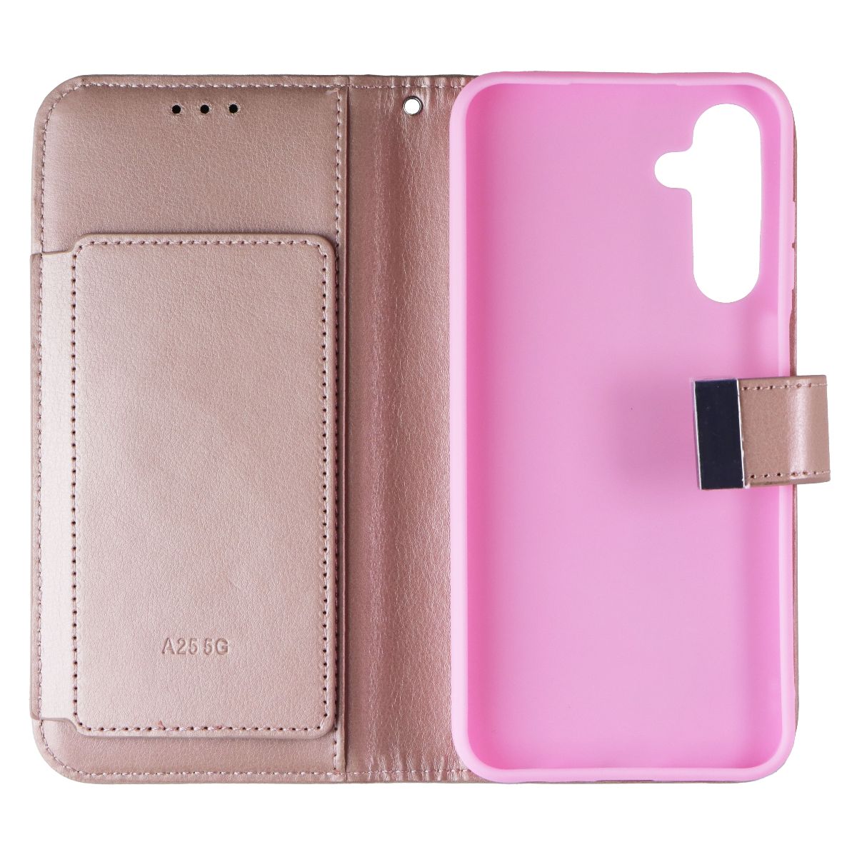 SYB Wallet Folio Series Case for Samsung Galaxy A25 (5G) - Rose Gold Cell Phone - Cases, Covers & Skins SYB - Simple Cell Bulk Wholesale Pricing - USA Seller