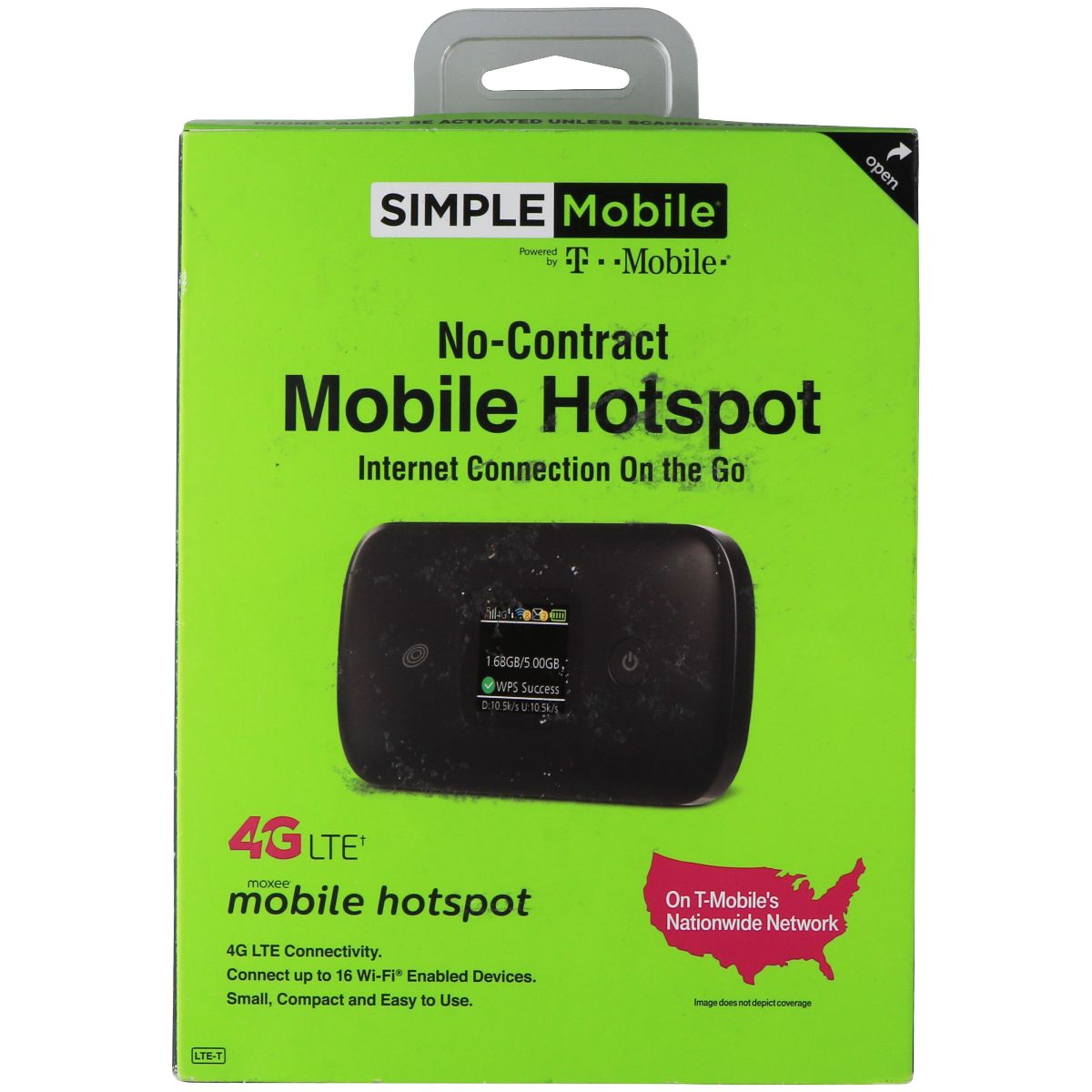 T-Mobile (Moxee 4G LTE) Simple Mobile No-Contract Mobile Hotspot - Black Networking - Mobile Broadband Devices T-Mobile - Simple Cell Bulk Wholesale Pricing - USA Seller