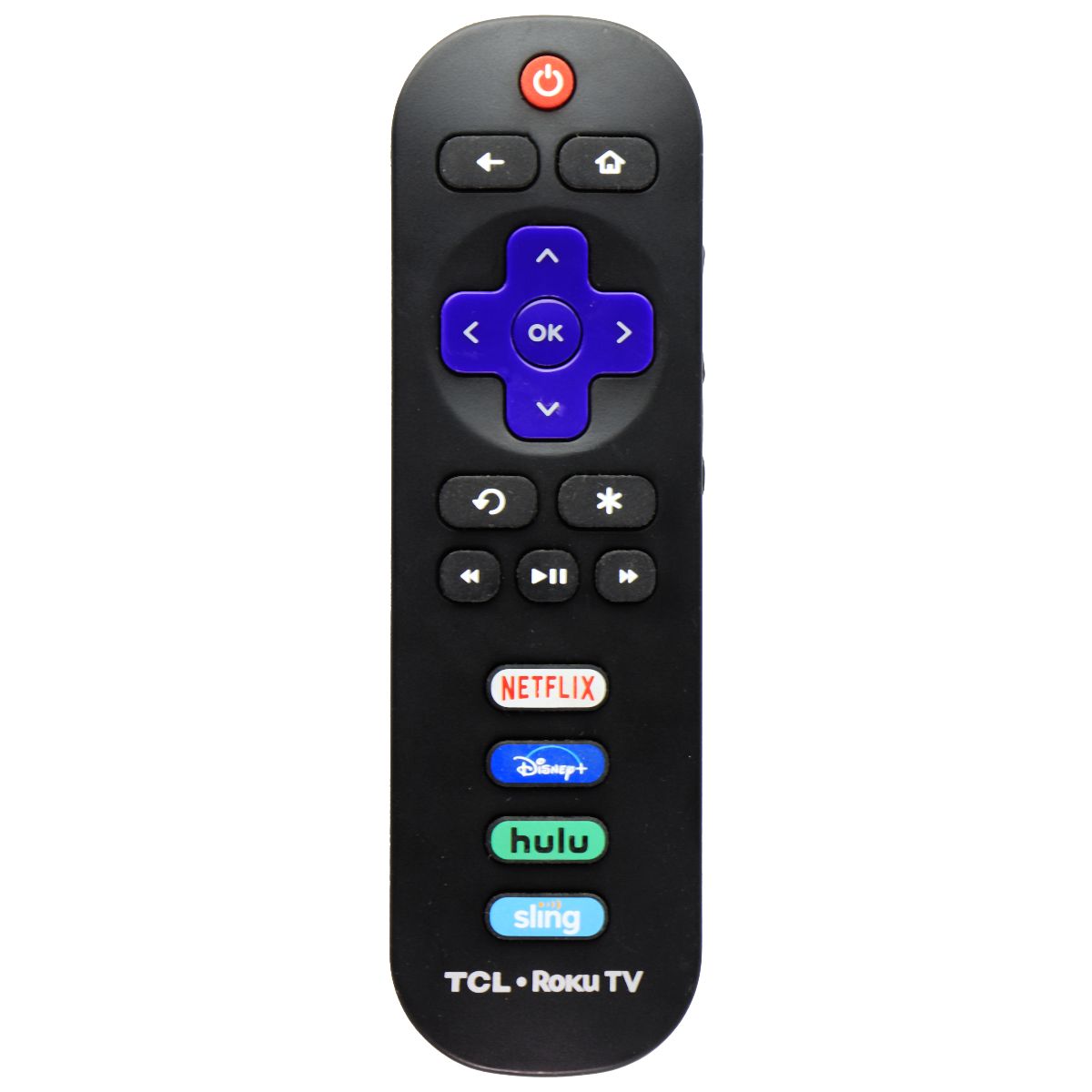 TCL Replacement Roku TV Remote with Netflix/Disney+/Hulu/Sling Hotkey Buttons TV, Video & Audio Accessories - Remote Controls TCL - Simple Cell Bulk Wholesale Pricing - USA Seller