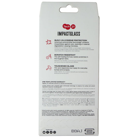 Tech21 Impact Glass Screen Protector for Apple iPhone 13 Pro Max Cell Phone - Screen Protectors Tech21 - Simple Cell Bulk Wholesale Pricing - USA Seller