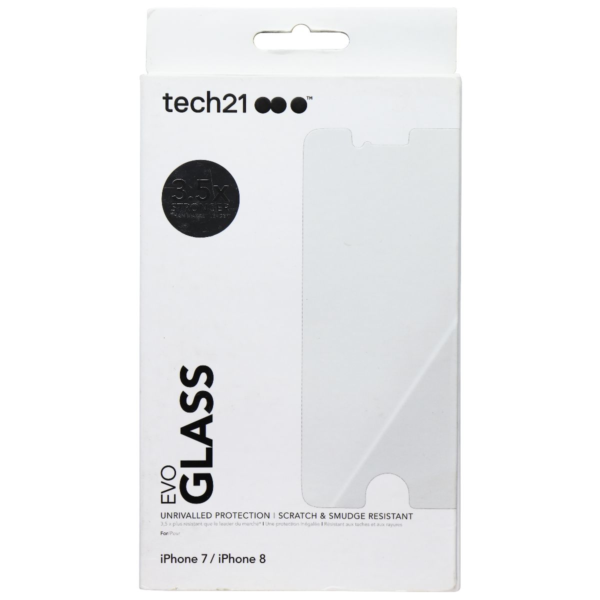 Tech21 Evo Glass Series Screen Protector Guard for Apple iPhone 7 - Clear Cell Phone - Screen Protectors Tech21 - Simple Cell Bulk Wholesale Pricing - USA Seller