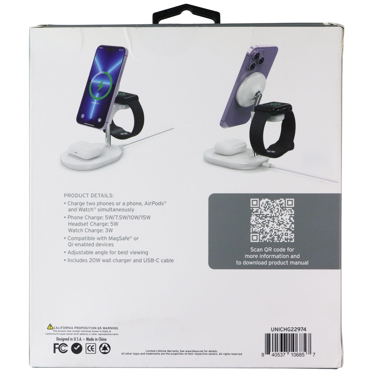 TekYa QiTek Magstand Max Magnetic Charging Stand for Smartphones & Watches