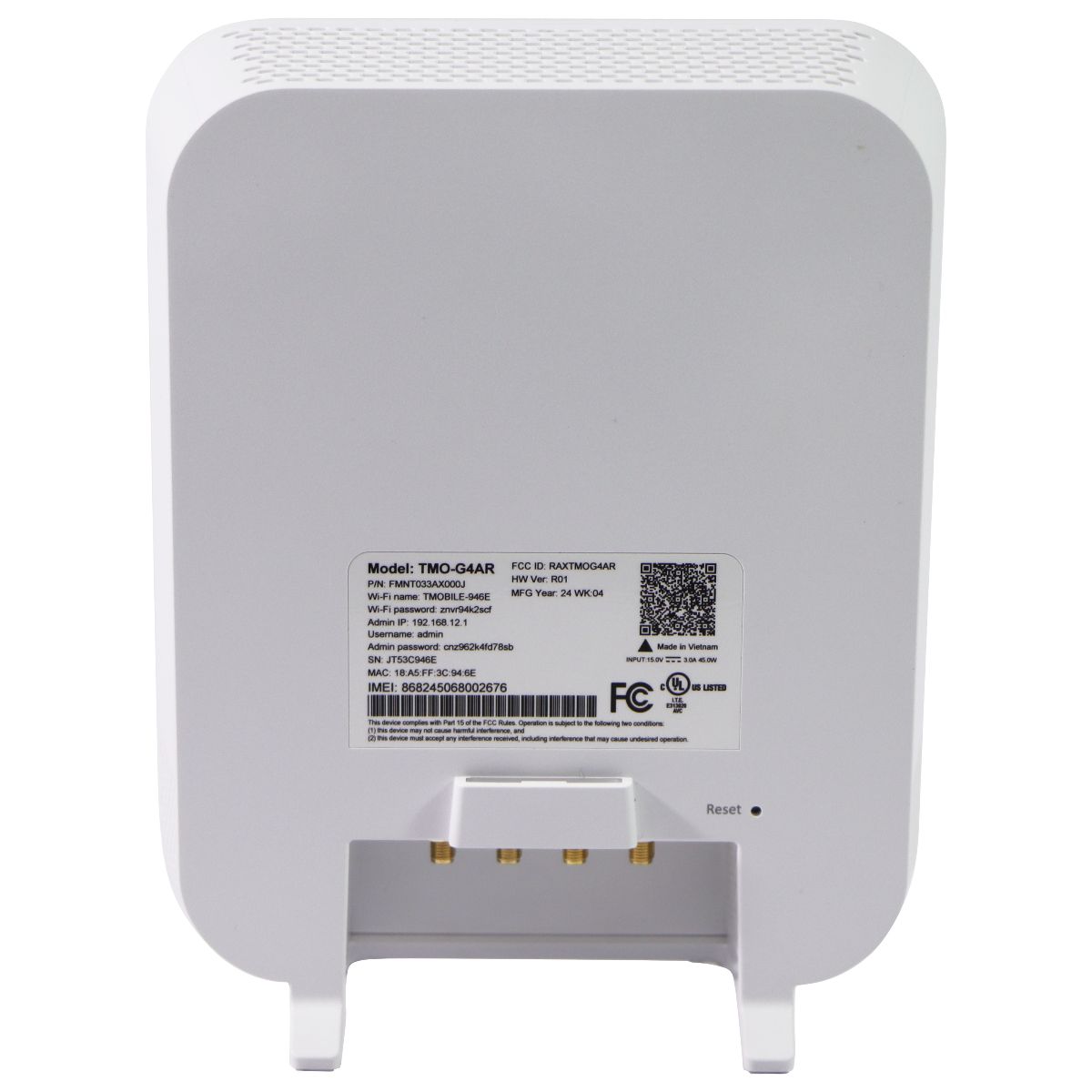 T-Mobile T-Internet 5G Gateway (TMO-G4AR) - White Networking - Other Home Networking T-Mobile - Simple Cell Bulk Wholesale Pricing - USA Seller