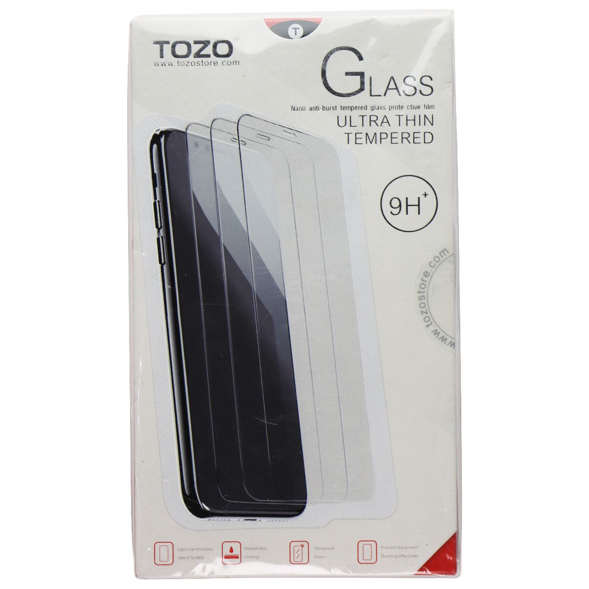 Tozo Ultra Thin 9H Tempered Glass for Apple iPhone Xs Max - Clear Cell Phone - Screen Protectors TOZO - Simple Cell Bulk Wholesale Pricing - USA Seller