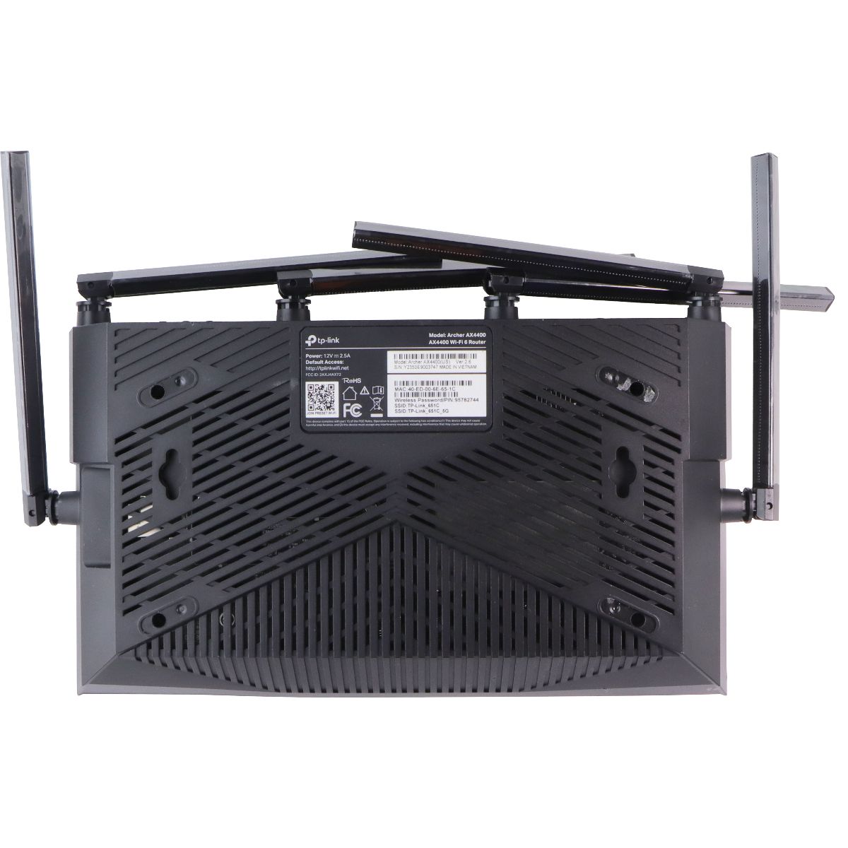 TP-LINK 6-Stream Wifi Router (Archer AX4400) - Black Networking - Wireless Wi-Fi Routers TP-LINK - Simple Cell Bulk Wholesale Pricing - USA Seller