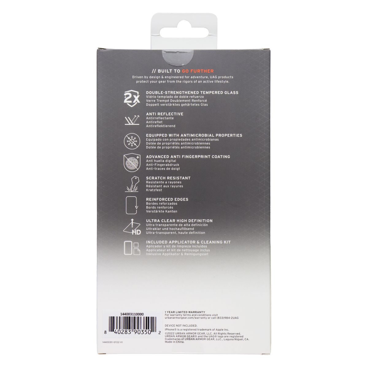 Urban Armor Gear UAG Glass Shield Plus Screen Protector for Apple iPhone 14 Pro Cell Phone - Screen Protectors UAG - Simple Cell Bulk Wholesale Pricing - USA Seller