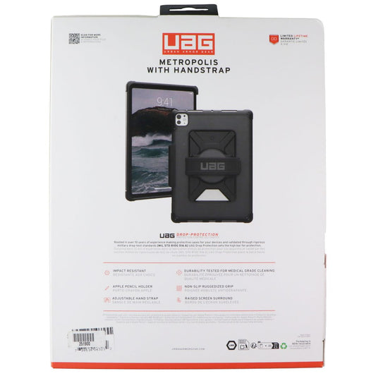 UAG Metropolis with Hand Strap for iPad Pro 11-inch (5th Gen, 2024, M4) - Black iPad/Tablet Accessories - Cases, Covers, Keyboard Folios UAG - Simple Cell Bulk Wholesale Pricing - USA Seller