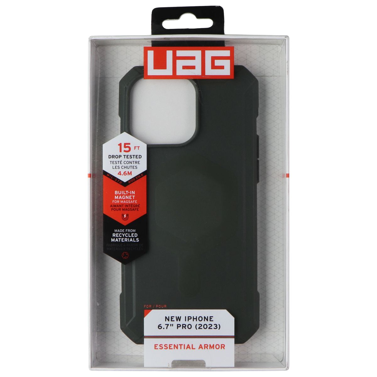 UAG Essential Armor Case for MagSafe for Apple iPhone 15 Pro Max - Olive Drab Cell Phone - Cases, Covers & Skins UAG - Simple Cell Bulk Wholesale Pricing - USA Seller