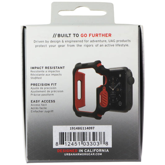 UAG Rugged Case for Apple Watch Series 4/5 (44mm) - Black / Orange Smart Watch Accessories - Smart Watch Cases UAG - Simple Cell Bulk Wholesale Pricing - USA Seller