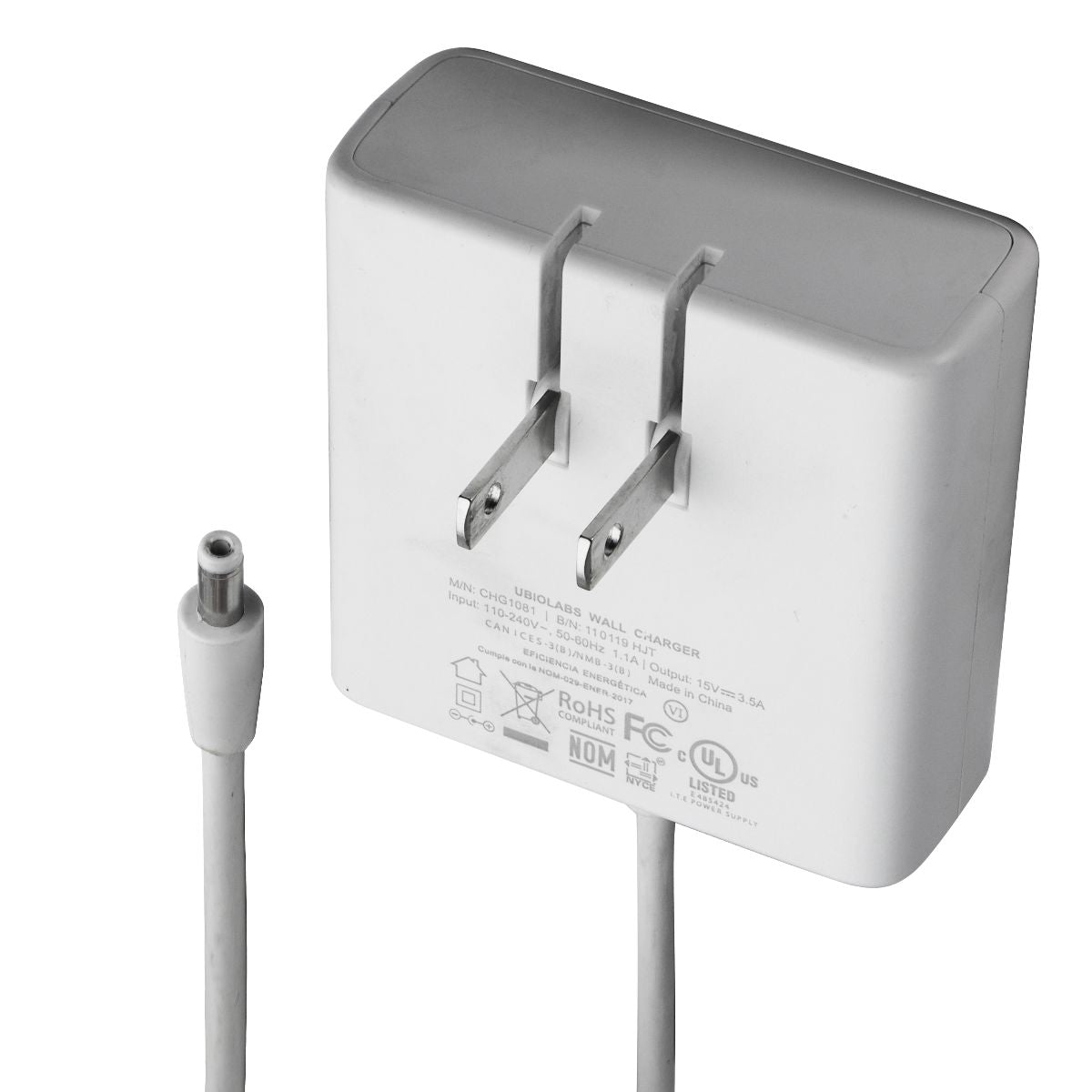 Ubiolabs Wall Charger for Wireless Qi Charger 15V 3.5A CHG1081 - White Multipurpose Batteries & Power - Multipurpose AC to DC Adapters ubiolabs - Simple Cell Bulk Wholesale Pricing - USA Seller