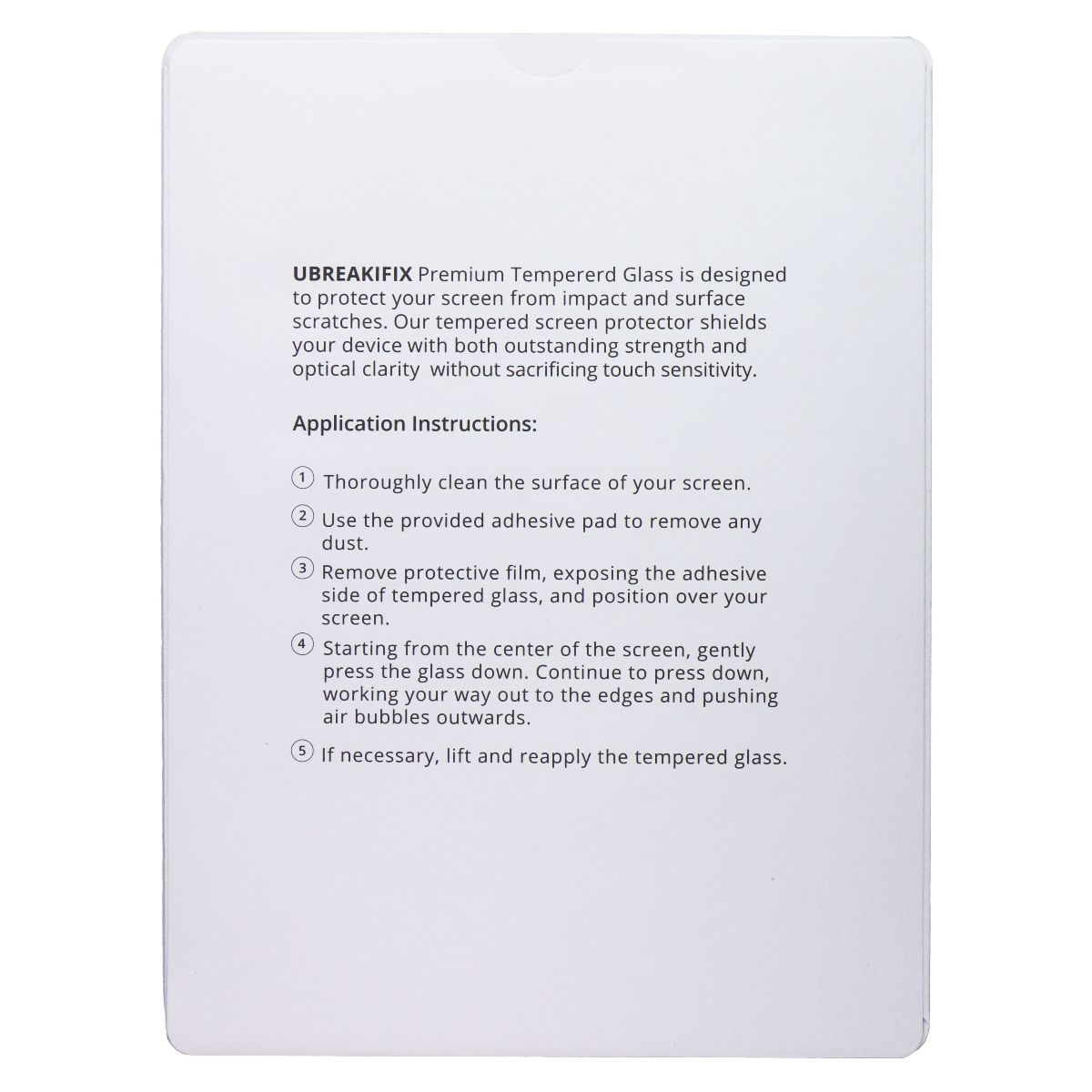 UBREAKIFIX Tempered Glass for iPad Air 5/4/Pro 11 - Crystal Clear (5 PK)