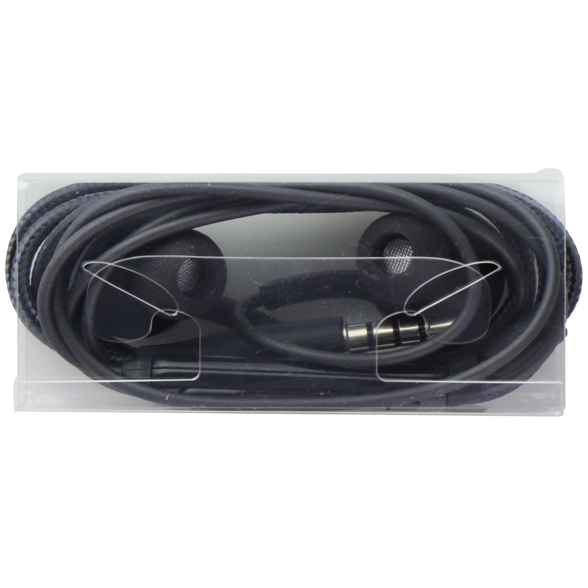 Universal 3.5mm Braided Stereo Headphones with Mic/Remote - Dark Gray Portable Audio - Headphones Unbranded - Simple Cell Bulk Wholesale Pricing - USA Seller