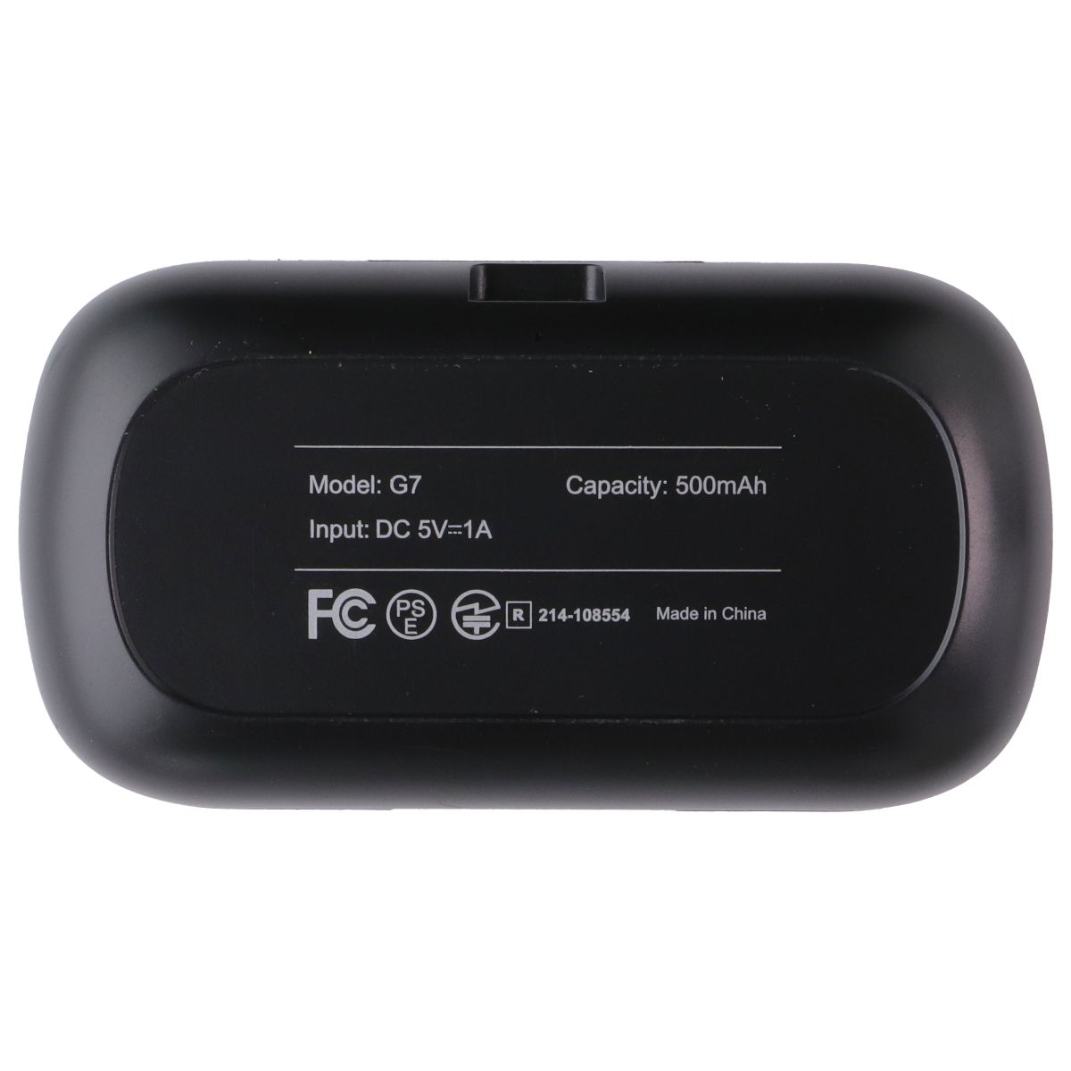 G7 Portable Wireless One Ear Headset with 500mAh Charging Case - Black