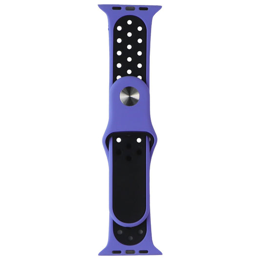 Silicone Sport Band for Apple Watch (49/45/44/42mm) Cases - Blue/Black Smart Watch Accessories - Watch Bands Unbranded - Simple Cell Bulk Wholesale Pricing - USA Seller