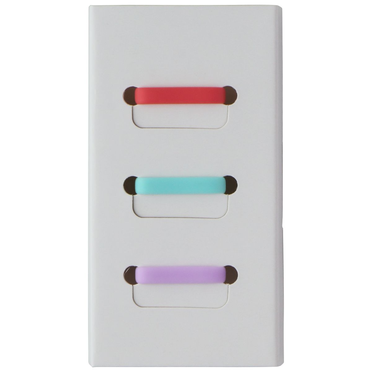 Silicone Watch Band Fastener Loop for GizmoWatches - 3-Pk - Red/Turquoise/Purple Smart Watch Accessories - Other Smart Watch Accessories Unbranded - Simple Cell Bulk Wholesale Pricing - USA Seller