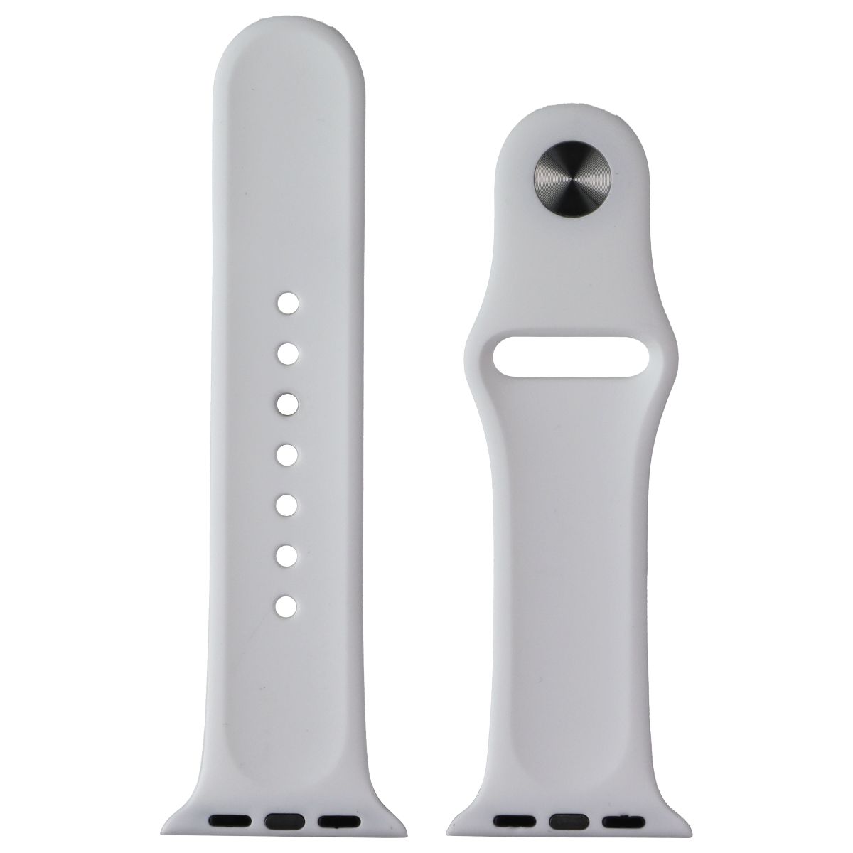 Generic Silicone Replacement Apple Watch Band 38-40mm S/M - White Smart Watch Accessories - Watch Bands Unbranded - Simple Cell Bulk Wholesale Pricing - USA Seller