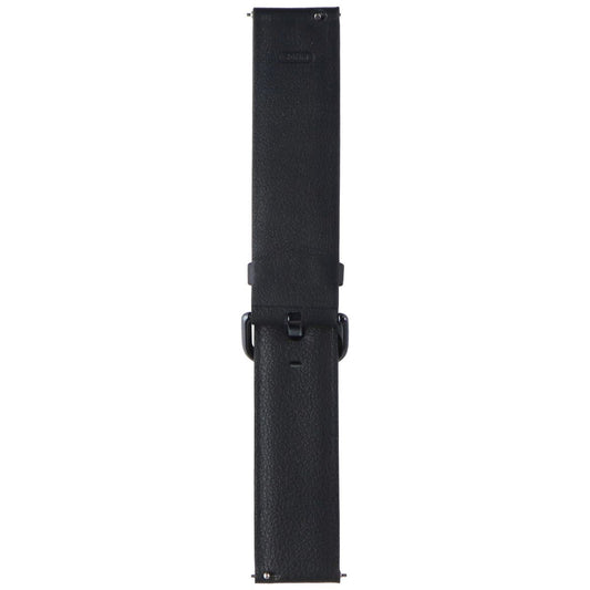 Generic 20mm Watch Band Quick Release Leather Strap - Black/Black Clasp Smart Watch Accessories - Watch Bands Unbranded - Simple Cell Bulk Wholesale Pricing - USA Seller