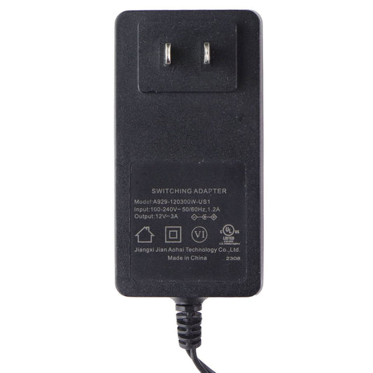 Switching 2-Prong AC Adapter with 6 Foot Cord - Black (A929-120300W-US1) Multipurpose Batteries & Power - Multipurpose AC to DC Adapters Unbranded - Simple Cell Bulk Wholesale Pricing - USA Seller