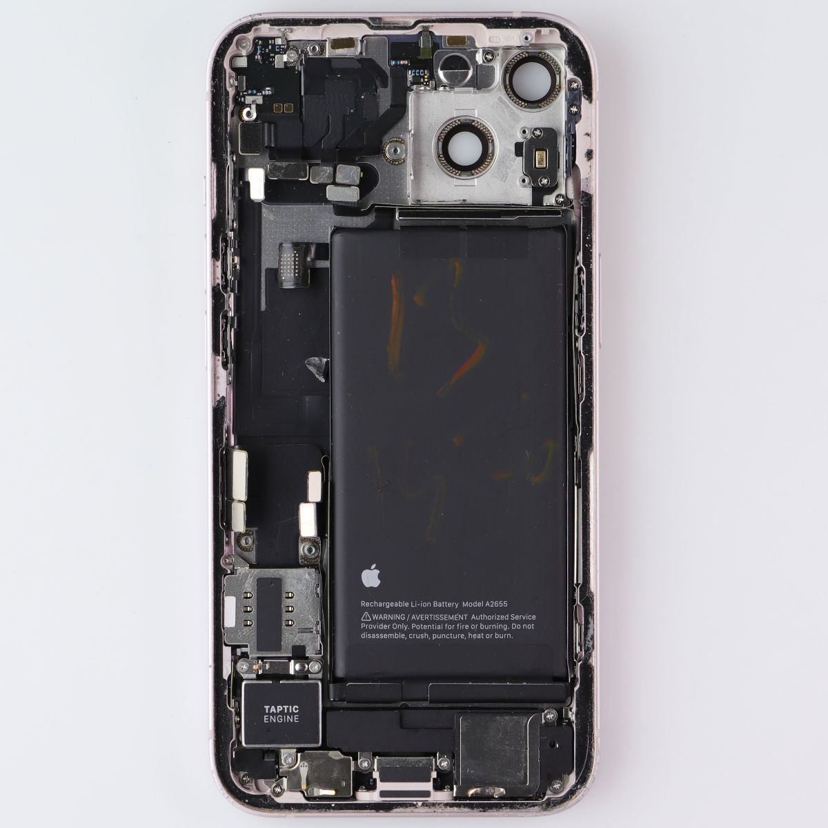 Repair Part - OEM Pull Back Housing w/ Small Parts for Apple iPhone 13 - Pink