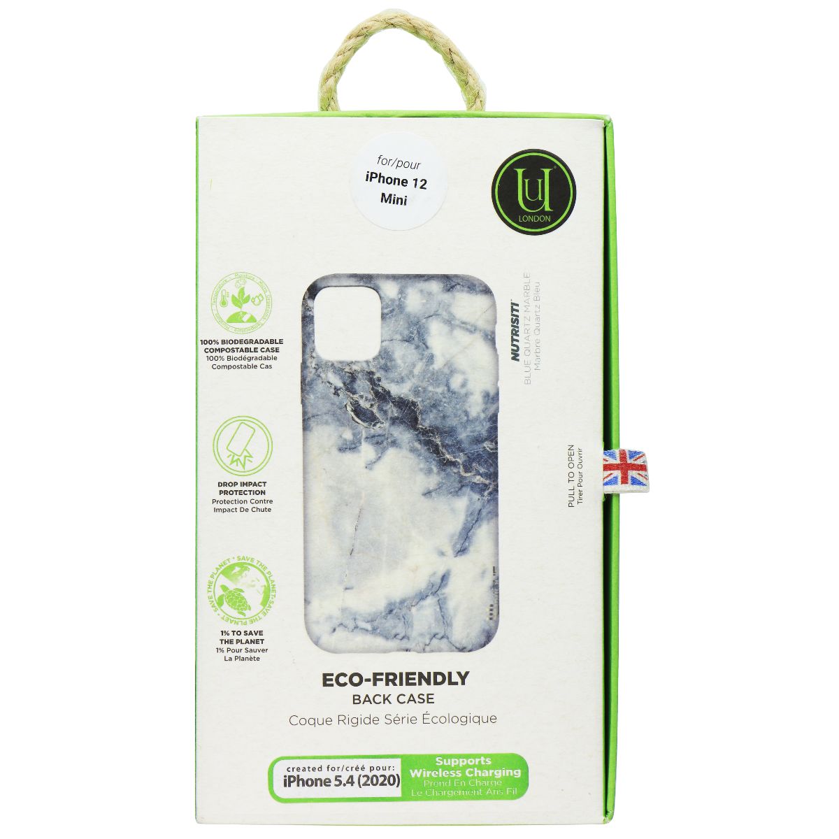 Unique London Eco-Friendly Case for Apple iPhone 12 mini - Gray Marble Cell Phone - Cases, Covers & Skins Unique London - Simple Cell Bulk Wholesale Pricing - USA Seller