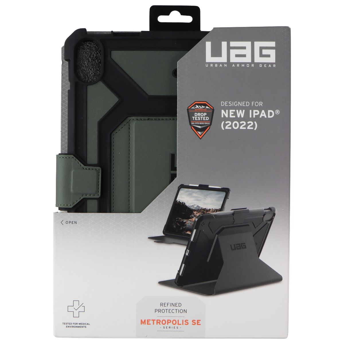 Urban Armor Gear Metropolis SE Case for Apple iPad (10.9-inch) 10th Gen - Olive iPad/Tablet Accessories - Cases, Covers, Keyboard Folios Urban Armor Gear - Simple Cell Bulk Wholesale Pricing - USA Seller