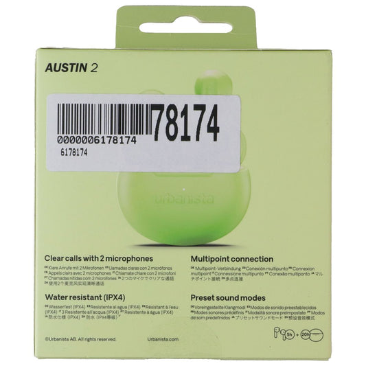 Urbanista Austin 2 True Wireless Earbuds - Acid Green (1040329) Portable Audio - Headphones Urbanista - Simple Cell Bulk Wholesale Pricing - USA Seller