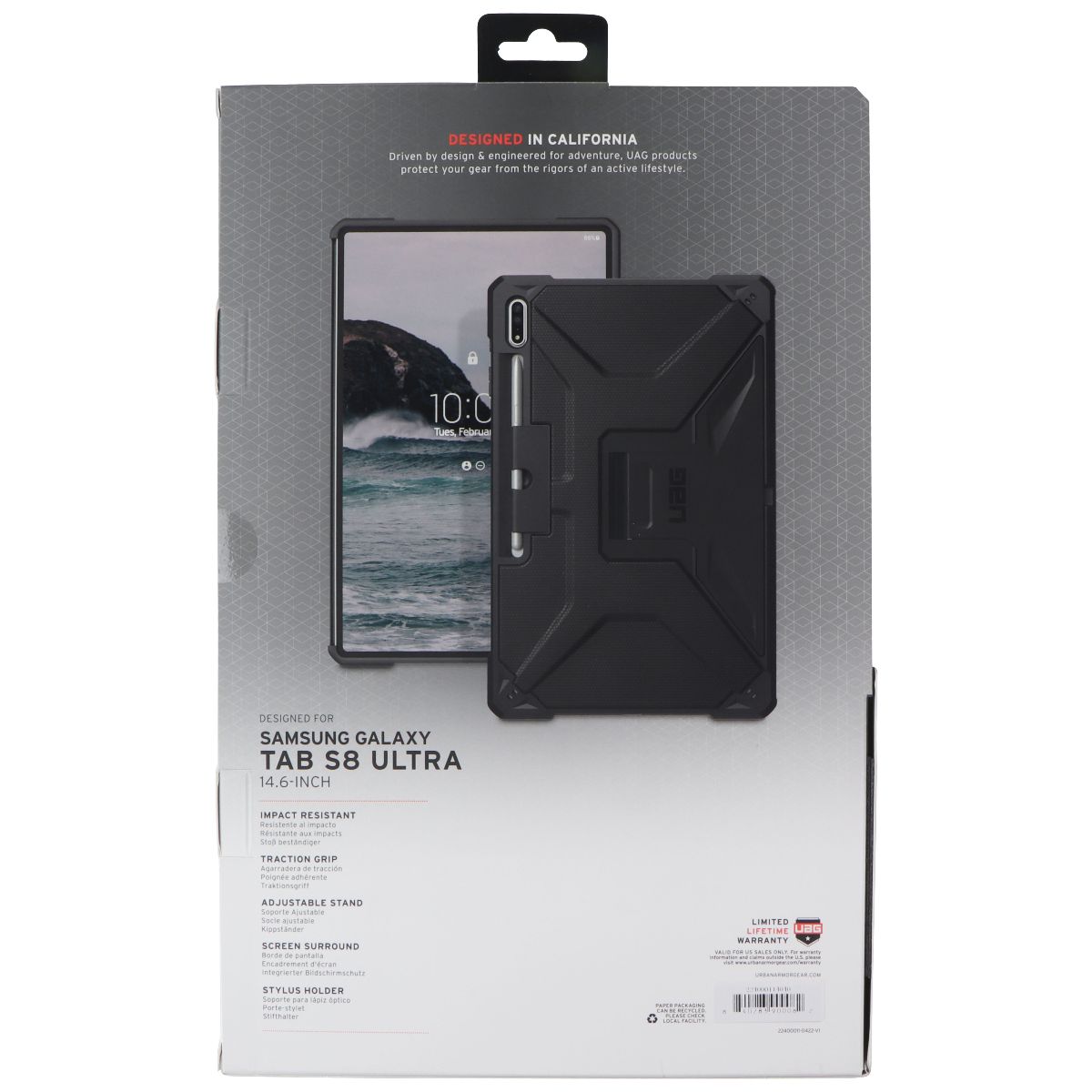 UAG Metropolis Series Case for Samsung Galaxy Tab S8 Ultra (14.6-inch) - Black iPad/Tablet Accessories - Cases, Covers, Keyboard Folios Urban Armor Gear - Simple Cell Bulk Wholesale Pricing - USA Seller