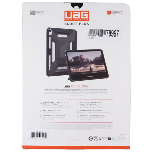 UAG Scout Plus Case for Apple iPad 11-in (A16/2025) / 10.9-in (10th/2022) - Ash