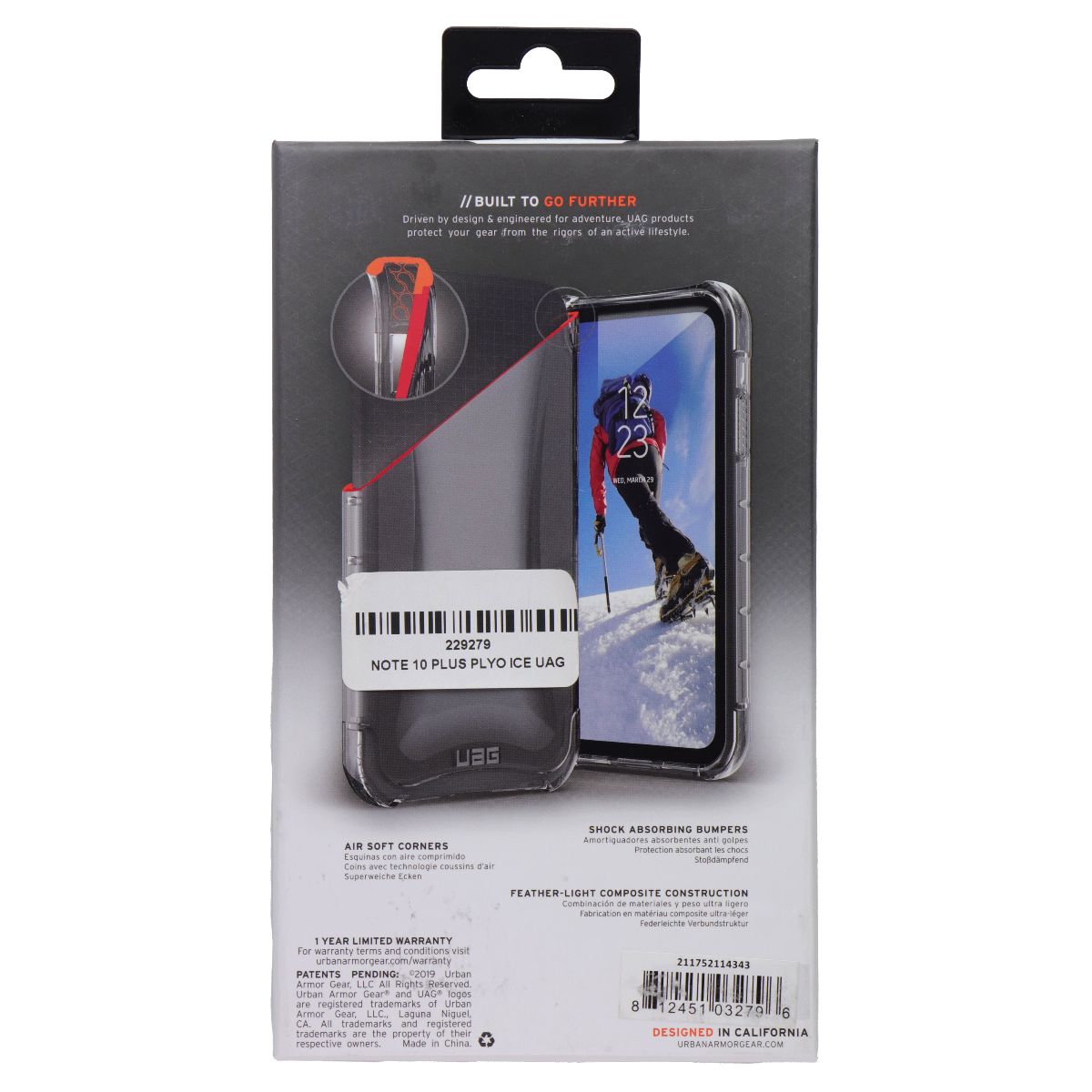 Urban Armor Gear UAG Plyo Series Case for Samsung Galaxy Note10+ (Plus) - Ice Cell Phone - Cases, Covers & Skins Urban Armor Gear - Simple Cell Bulk Wholesale Pricing - USA Seller