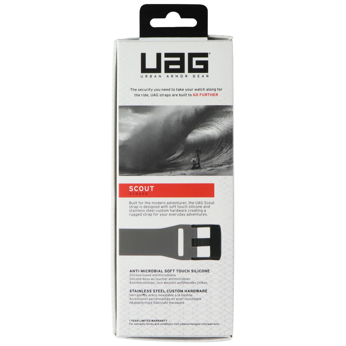 Urban Armor Gear UAG Scout Series Straps for Apple Watch (44mm/42mm) - Silver Smart Watch Accessories - Watch Bands Urban Armor Gear - Simple Cell Bulk Wholesale Pricing - USA Seller