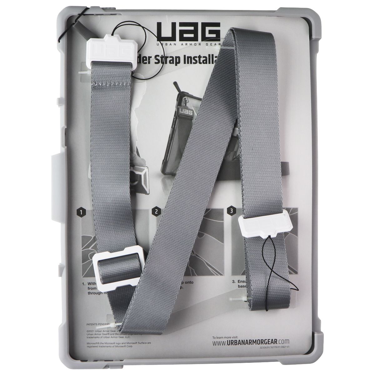 UAG Plasma Healthcare Series Strap Case for Microsoft Surface Pro 8 - White/Gray iPad/Tablet Accessories - Cases, Covers, Keyboard Folios Urban Armor Gear - Simple Cell Bulk Wholesale Pricing - USA Seller