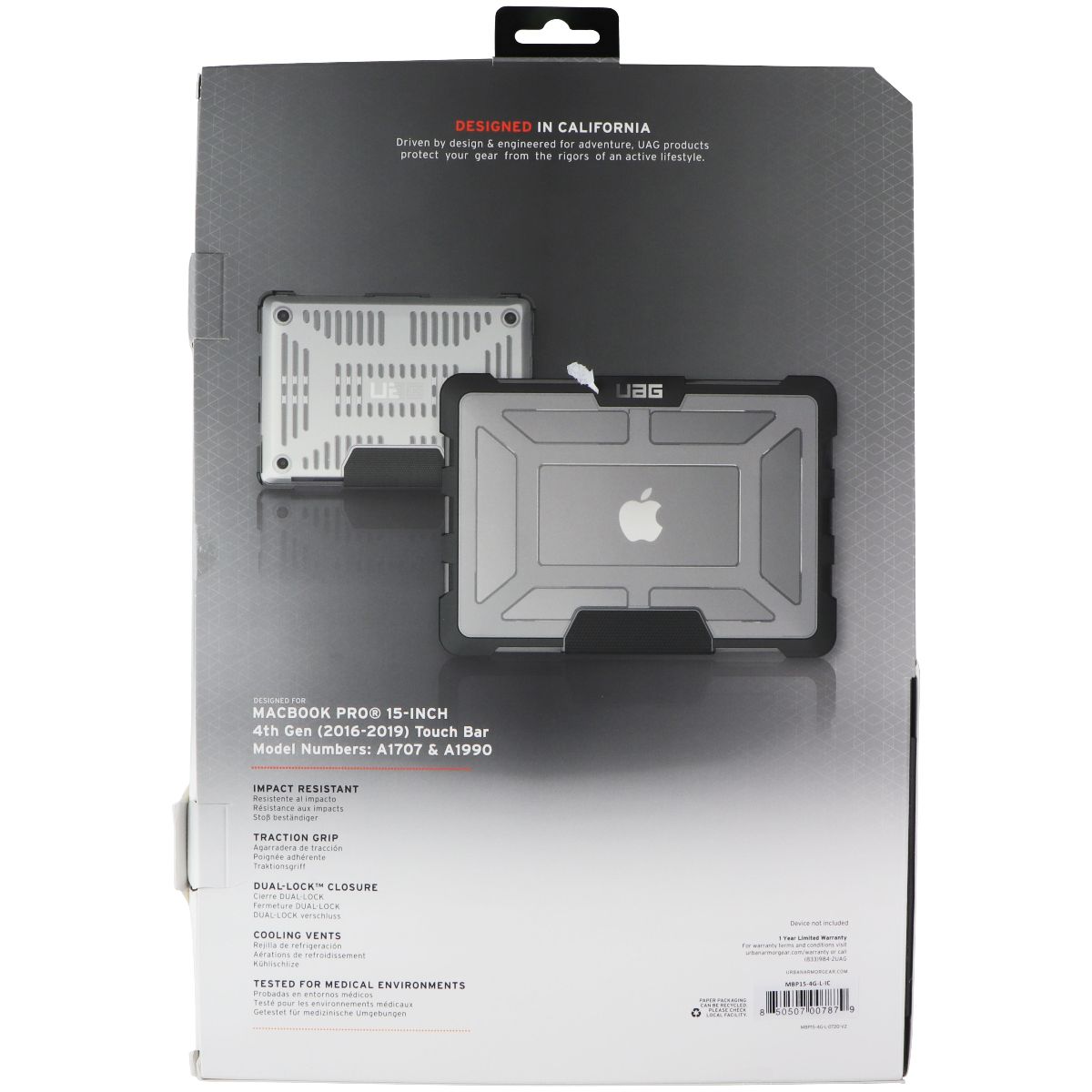 UAG Plasma Case for MacBook Pro 15in with Touch Bar (4th Gen, 2016-2019) - Ice Computer Accessories - Laptop Cases & Bags Urban Armor Gear - Simple Cell Bulk Wholesale Pricing - USA Seller