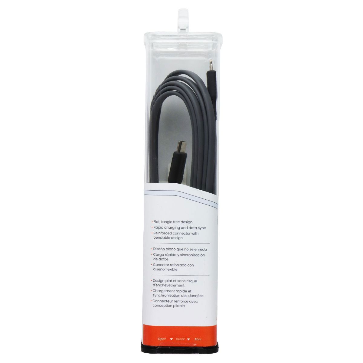 Ventev 6FT USB-C to Lightning 8-Pin Charging and Data Sync Flat Cable - Gray Cell Phone - Cables & Adapters Ventev - Simple Cell Bulk Wholesale Pricing - USA Seller