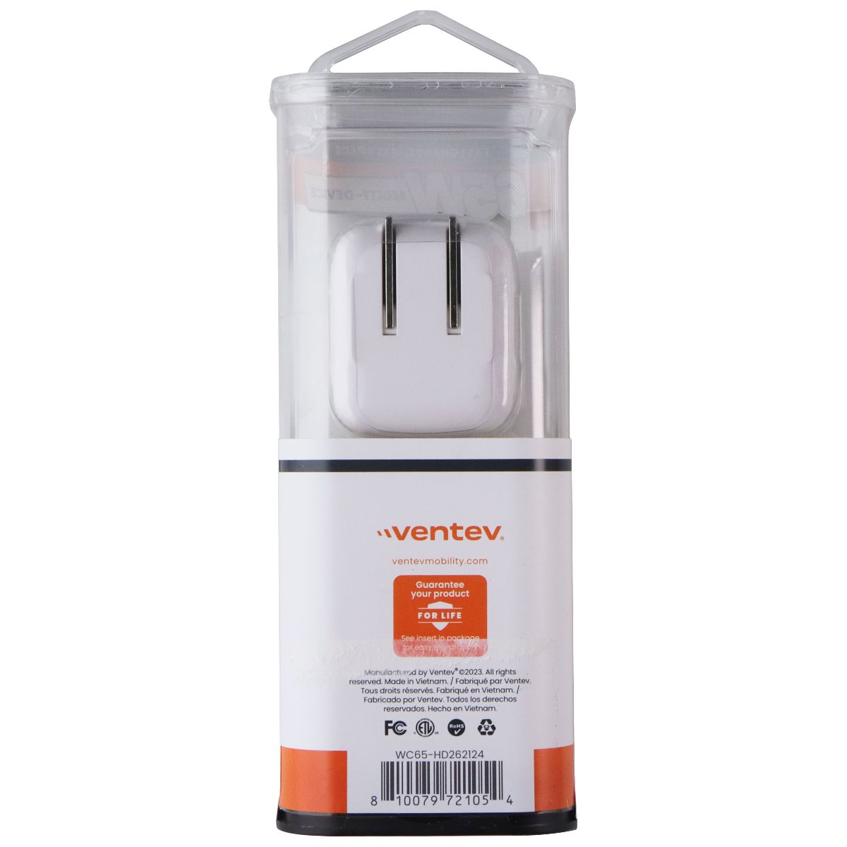 Ventev 65W Dual USB-C GaN Ultrafast Charge Mini Wall Charger - Gray Cell Phone - Chargers & Cradles Ventev - Simple Cell Bulk Wholesale Pricing - USA Seller