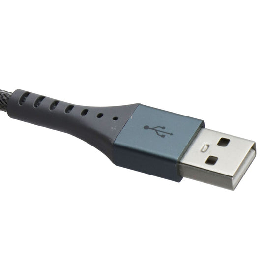 Ventev 10 Foot Alloy USB-A to USB-C Ultra Durable High Speed Cable - Gray Cell Phone - Cables & Adapters Ventev - Simple Cell Bulk Wholesale Pricing - USA Seller