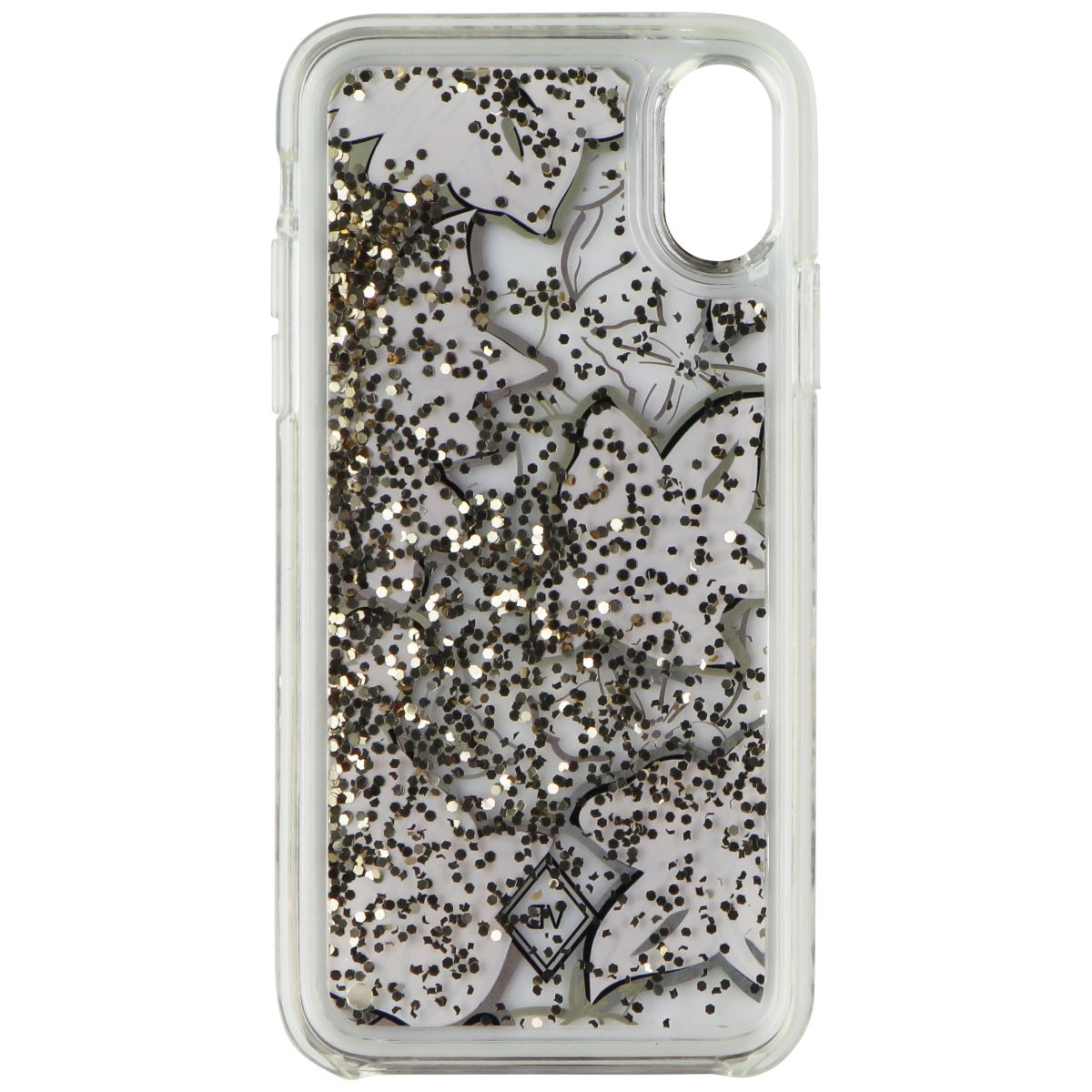 Vera Bradley Glitter Flurry Case for Apple iPhone X - White Flowers/Gold Glitter Cell Phone - Cases, Covers & Skins Vera Bradley - Simple Cell Bulk Wholesale Pricing - USA Seller