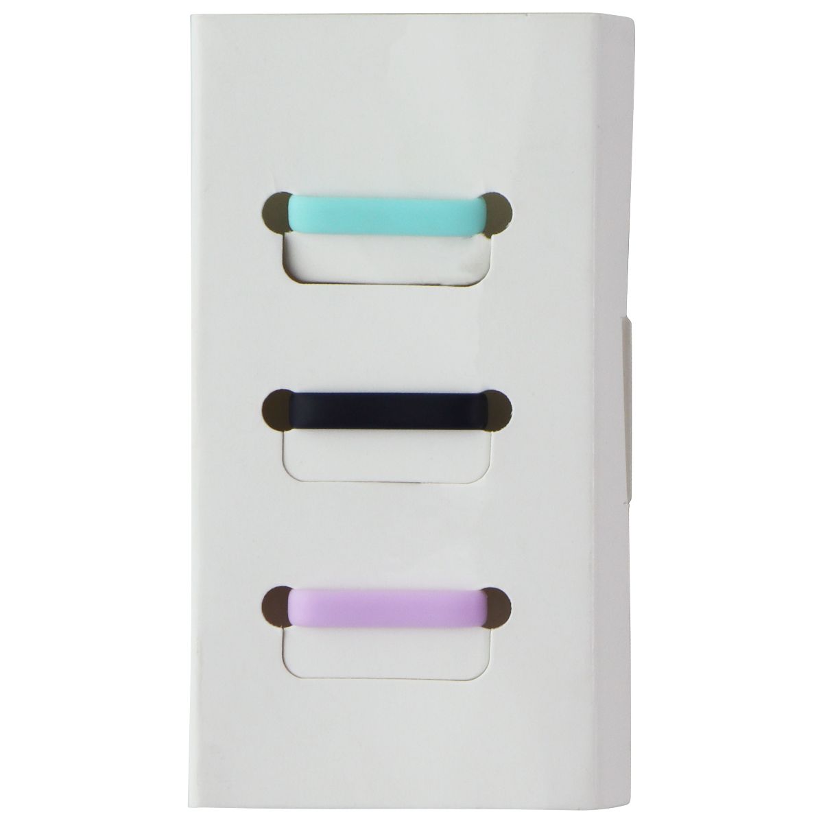 Silicone Watch Band Fastener Loop for GizmoWatches 3-Pk - Turquoise/Black/Purple Smart Watch Accessories - Other Smart Watch Accessories Verizon - Simple Cell Bulk Wholesale Pricing - USA Seller