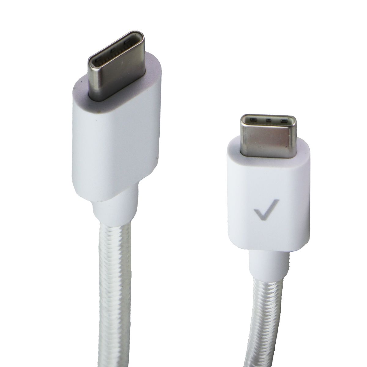 Verizon USB-C to C 10 Foot long Braided Charging Cable - White (CAB10CTOCBWHT-A) Cell Phone - Cables & Adapters Verizon - Simple Cell Bulk Wholesale Pricing - USA Seller