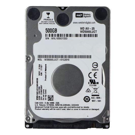 Western Digital (WD5000LUCT) 500GB SATA II Internal 2.5-inch Notebook HDD Digital Storage - Internal Hard Disk Drives, HDD Western Digital - Simple Cell Bulk Wholesale Pricing - USA Seller
