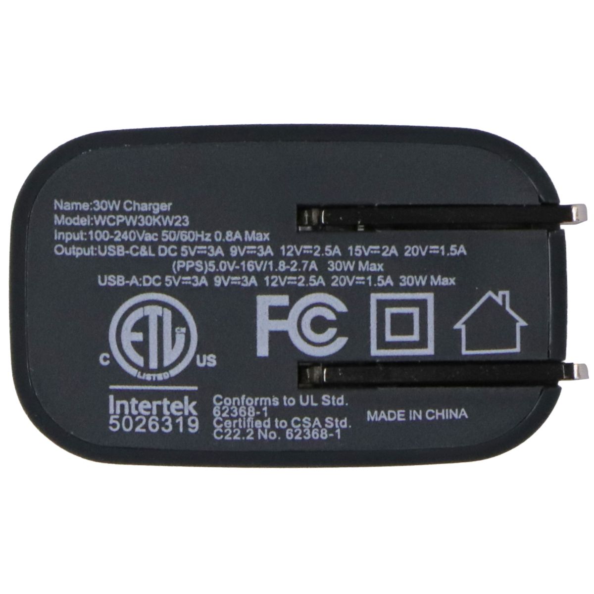 WingoCase (30W) 3-Port Adapter for USB-A/USB-C/Lightning Cables - Adapter ONLY Cell Phone - Chargers & Cradles WingoCase - Simple Cell Bulk Wholesale Pricing - USA Seller