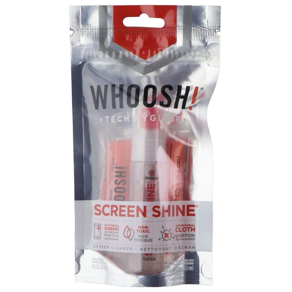 Woosh! Screen Shine (1 FL OZ) Bottle and Cloth for Electronic Screens Cell Phone - Other Accessories Woosh! - Simple Cell Bulk Wholesale Pricing - USA Seller